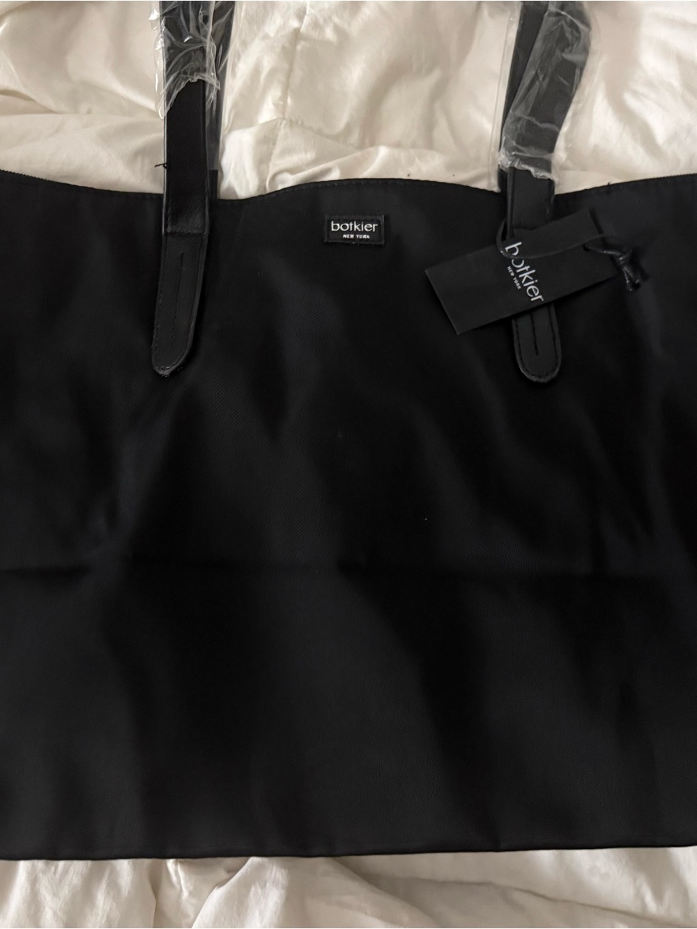 Botkier Black Nylon Tote with Leather Straps
